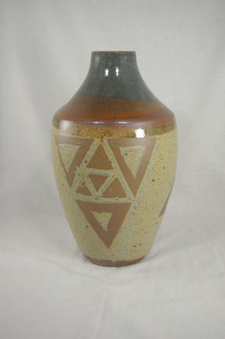 Brown Triangle Vase