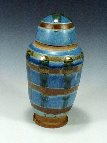 Blue Striped Jar - Skip Bleecker