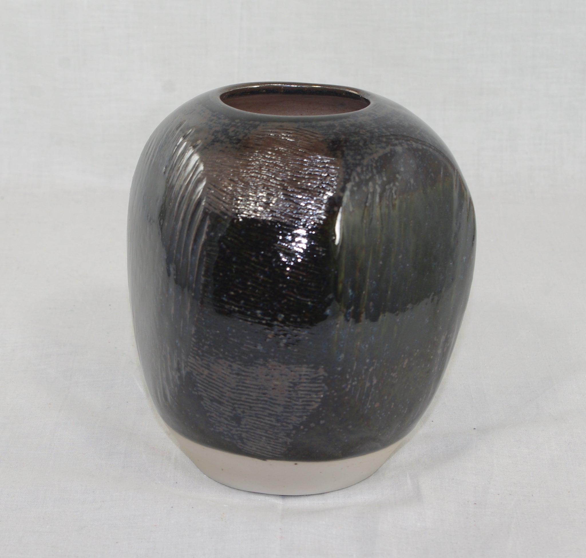 Dark Blue Textured Vase - Skip Bleecker