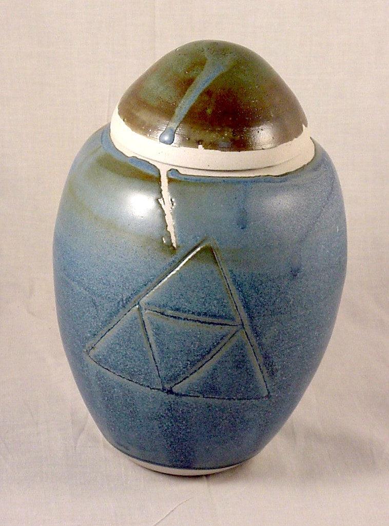 Medium Blue Lidded Jar - Skip Bleecker