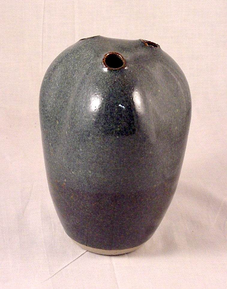Three Hole Blue Vase - Skip Bleecker